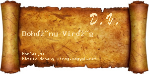 Dohány Virág névjegykártya