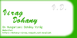 virag dohany business card